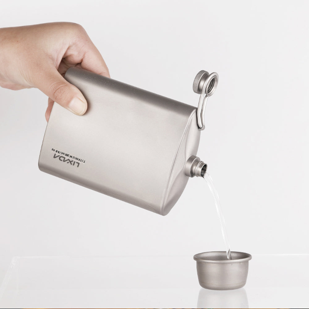 Titanium Curved Hip Flask 7oz / 220ml