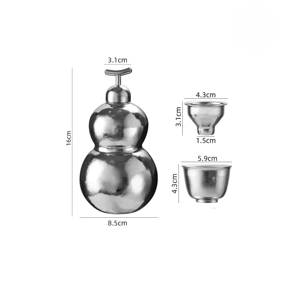 Titanium Gourd Flask & Cup Set
