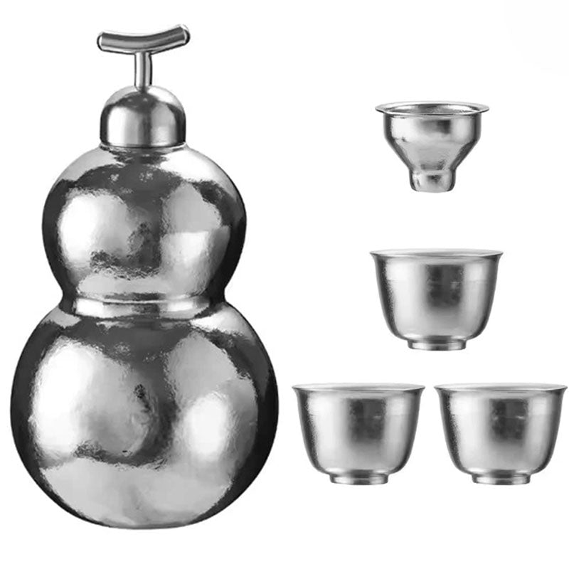 Titanium Gourd Flask & Cup Set