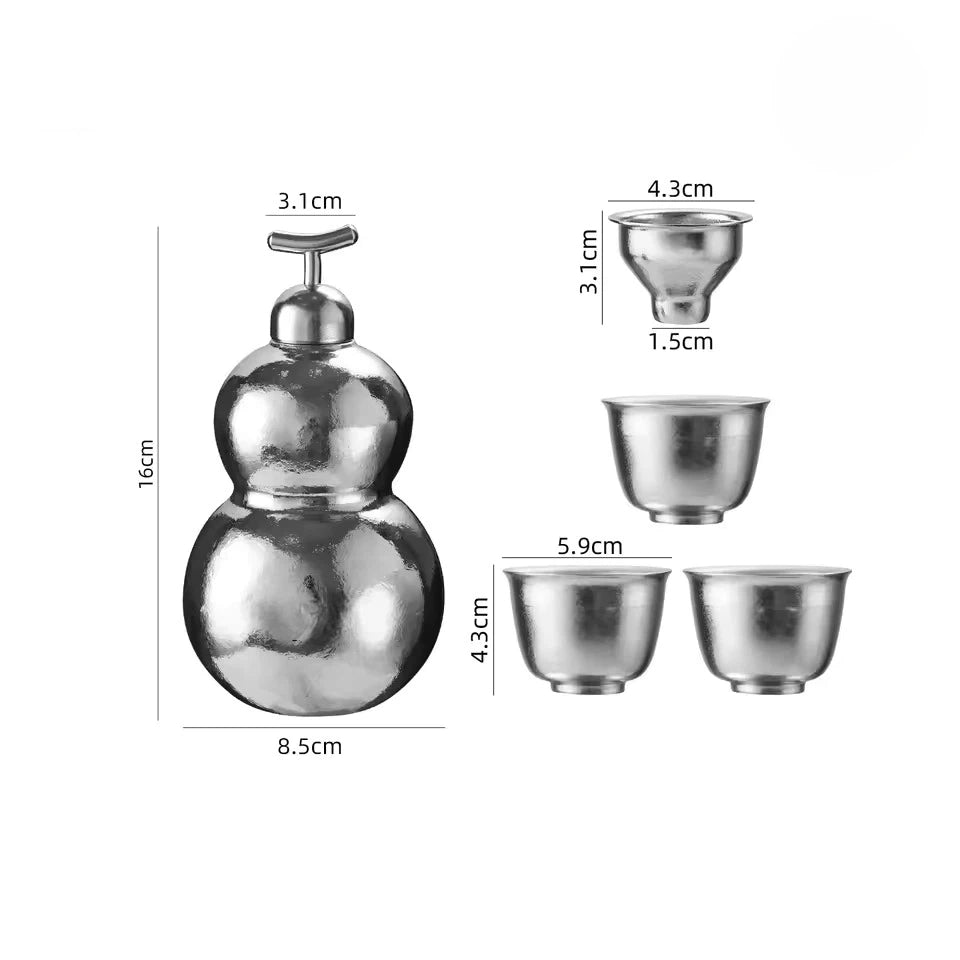 Titanium Gourd Flask & Cup Set