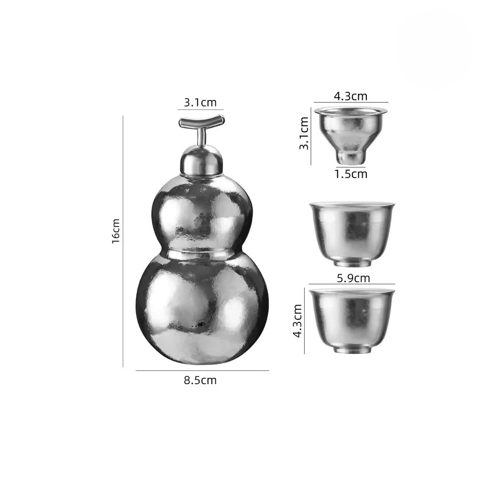 Titanium Gourd Flask & Cup Set