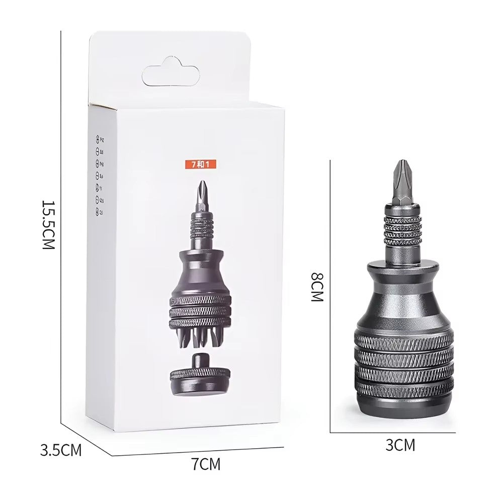 7-in-1 Stubby Pocket Screwdriver