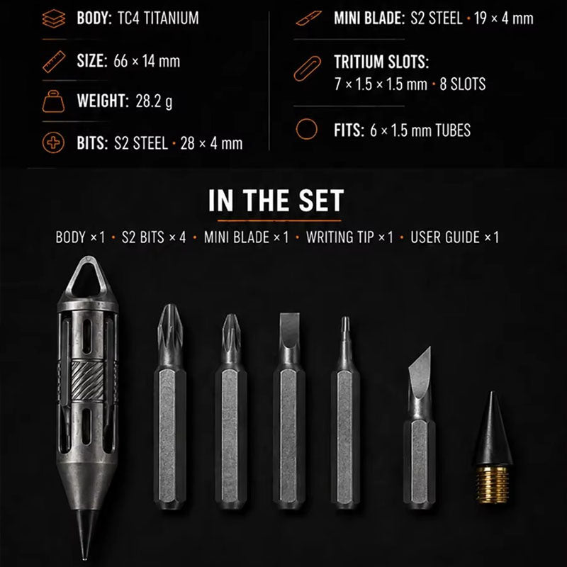 TC4 Titanium Capsule EDC Multi-Tool