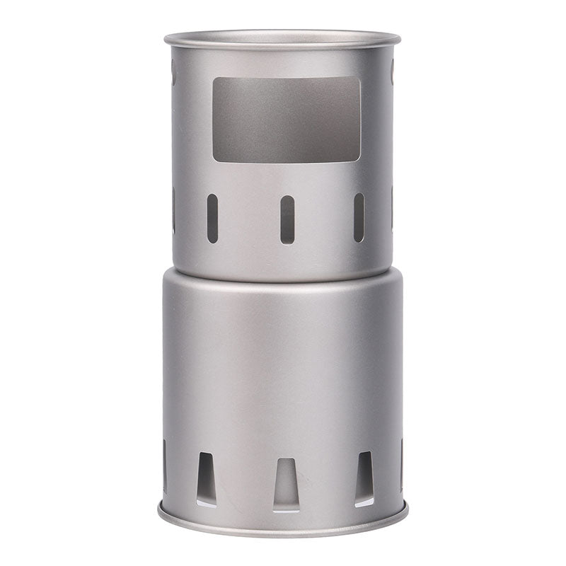 Titanium Cylindrical Wood Stove