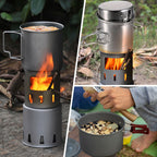 Titanium Cylindrical Wood Stove