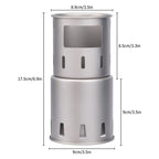 Titanium Cylindrical Wood Stove