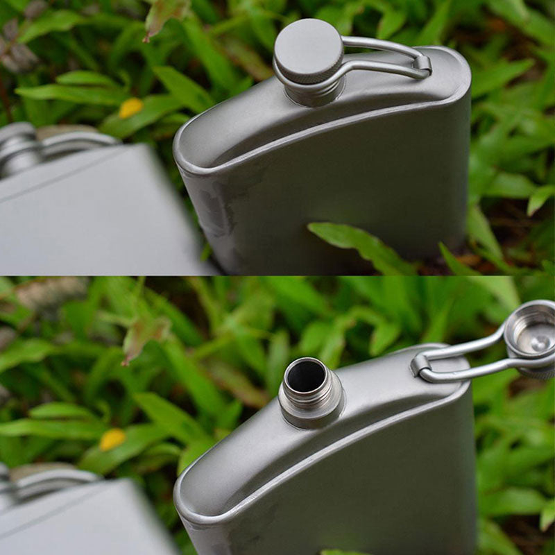Titanium Curved Hip Flask 7oz / 220ml