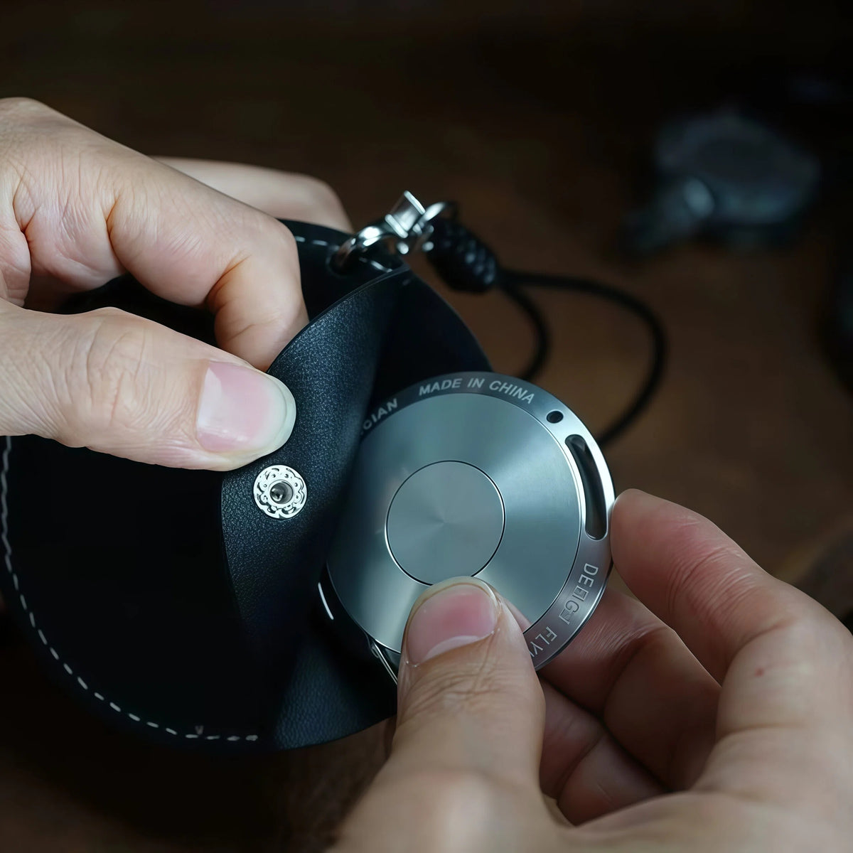 Titanium UFO Mini EDC Tape Measure 2M