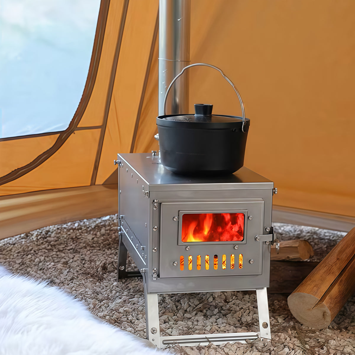 Titanium Hot Tent Stove (0.8mm)