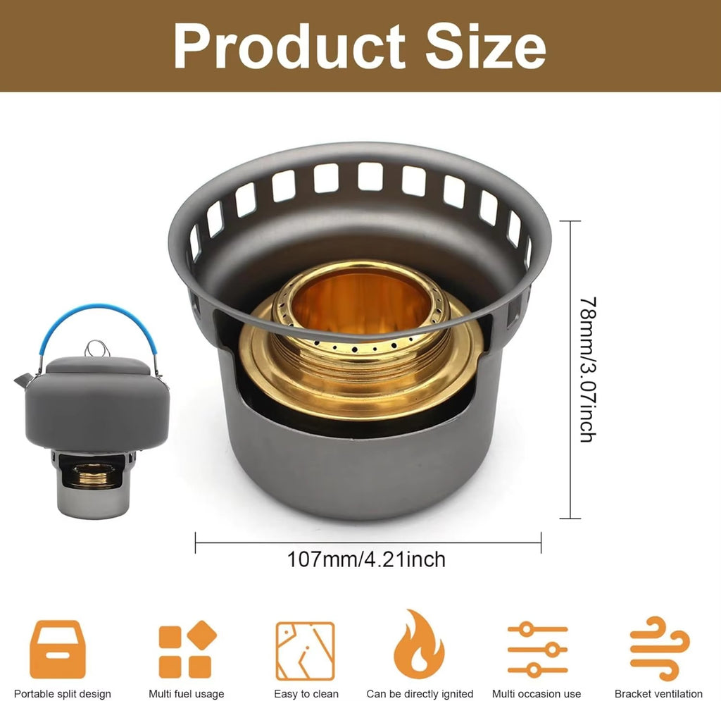 Portable Brass Alcohol Camping Stove