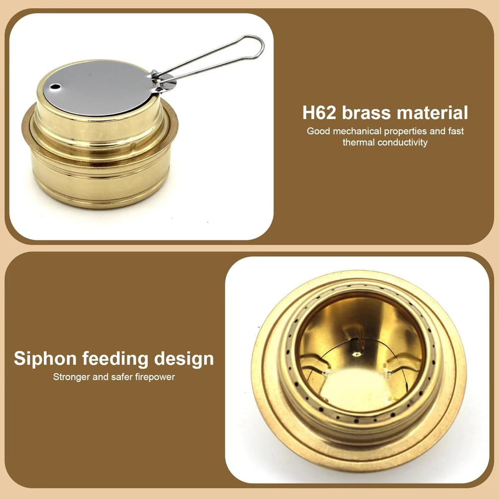 Portable Brass Alcohol Camping Stove